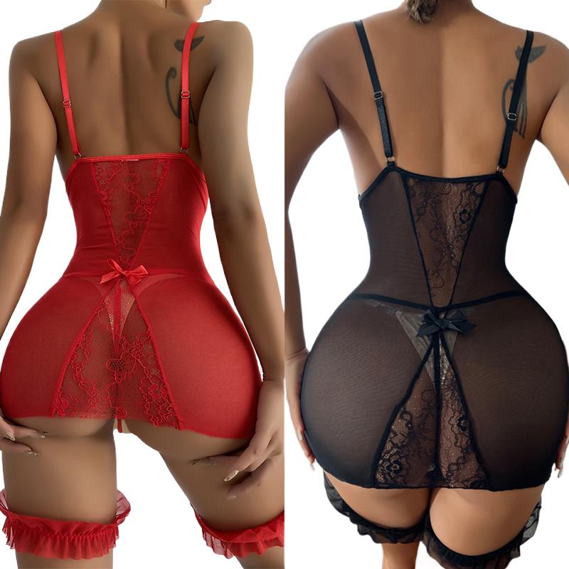 Babydoll Chemise Night - Прозрачное ночное платье с v-образным вырезом