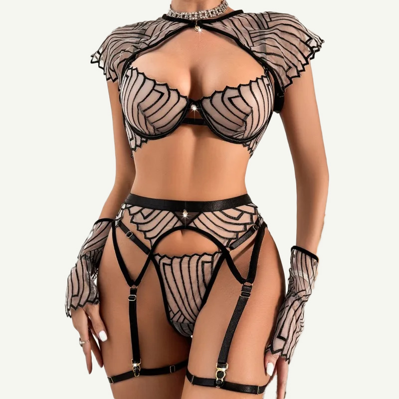 Женский черный комплект нижнег – обзор и цена Garter Belt Set